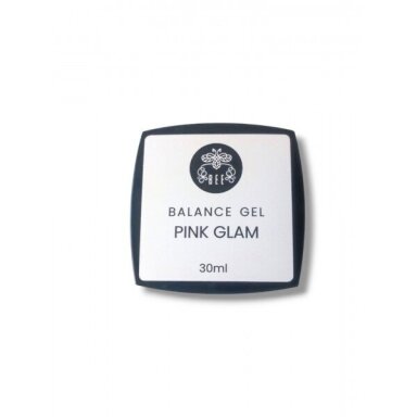 Balance Nail Gel "PINK GLAM"- Savaime išsilyginantis rožinis gelis su blizgučiais 30ml.
