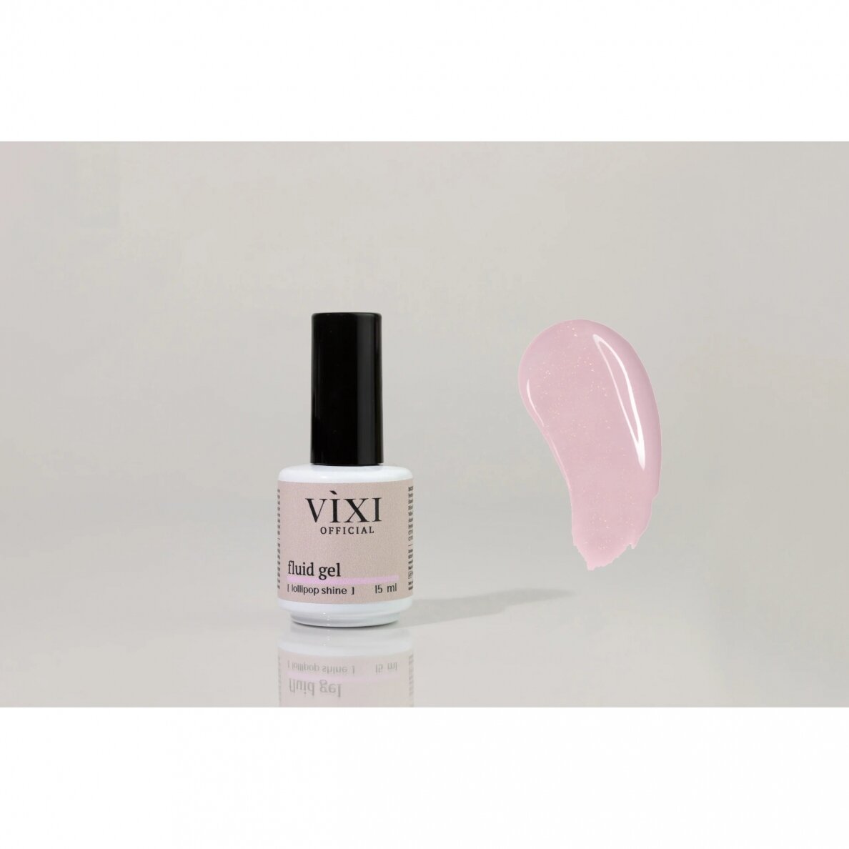 FLUID GELIS – LOLLIPOP SHINE (RAUSVA SU AUKSINIU BLIZGUČIU) HEMA/TPO FREE