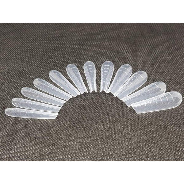 Full Cover Dual Tips Almond Shape/ Pilno dengimo migdolo formos viršutinės formelės