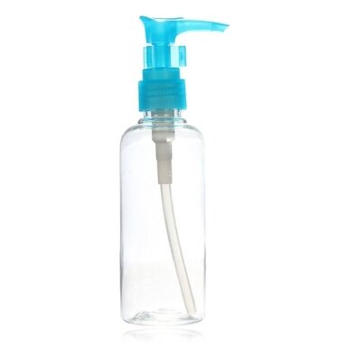 Plastikinis buteliukas su dozatoriumi 75 ml.