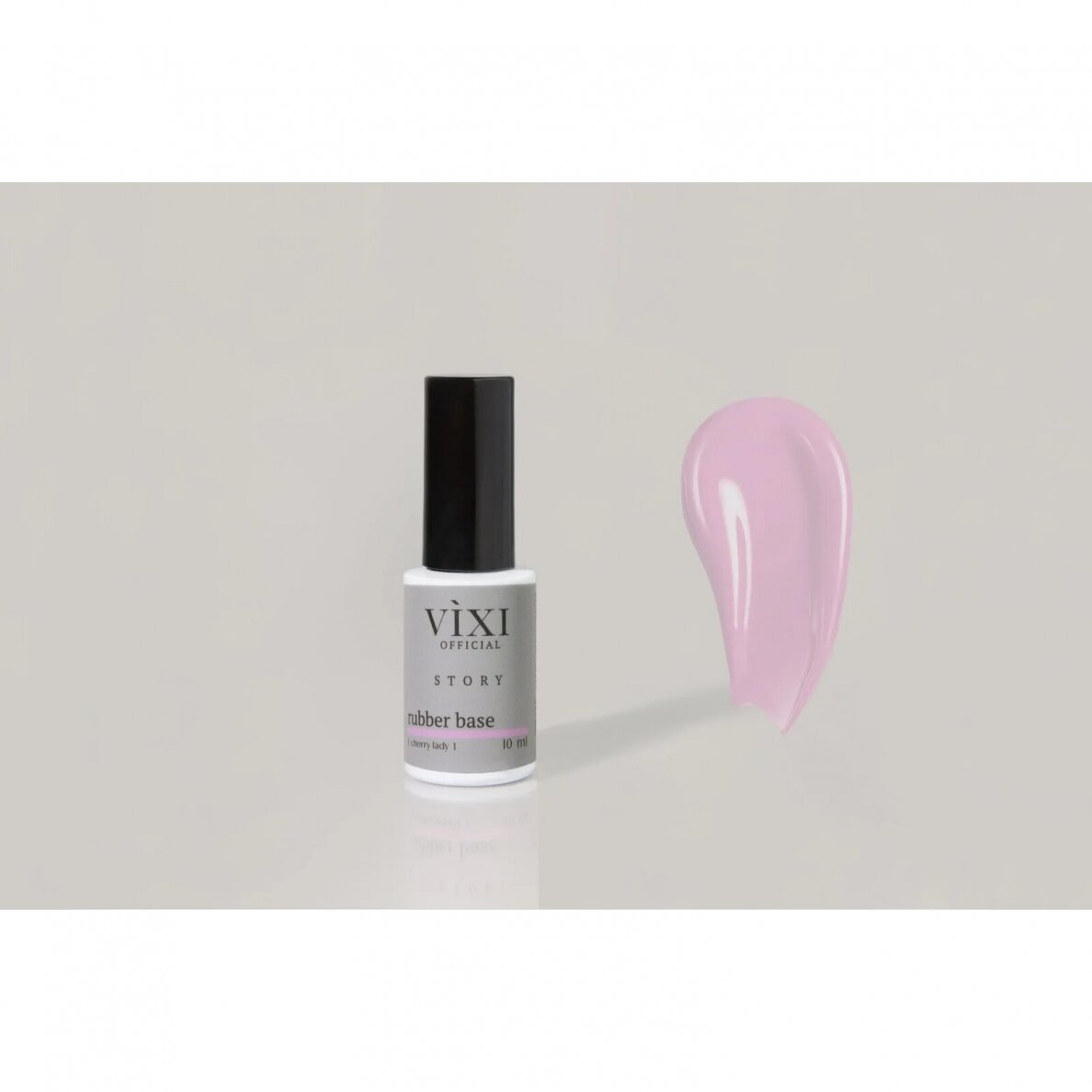 RUBBER BAZĖ GELINIAM LAKAVIMUI – CHERRY LADY (RAUSVA) 10ML.