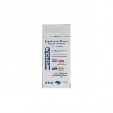 STERIL PRO vienkartiniai sterilizavimo maišeliai 75x150 mm (MADE IN UKRAINE) 100vnt STERIL PRO vienkartiniai sterilizavimo maišeliai 75x150 mm (MADE IN UKRAINE) 100vnt